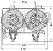 DER01016 DENSO ventilátor chladenia motora DER01016 DENSO