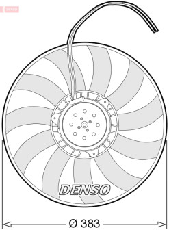 DER02007 Větrák, chlazení motoru DENSO