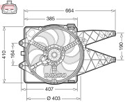 DER09309 DENSO ventilátor chladenia motora DER09309 DENSO