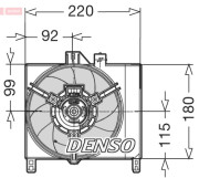 DER16003 Větrák, chlazení motoru DENSO