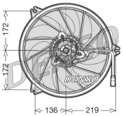 DER21005 DENSO ventilátor chladenia motora DER21005 DENSO