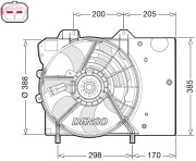 DER21024 DENSO ventilátor chladenia motora DER21024 DENSO