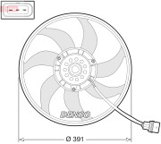 DER32014 DENSO ventilátor chladenia motora DER32014 DENSO