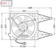 DER32015 DENSO ventilátor chladenia motora DER32015 DENSO