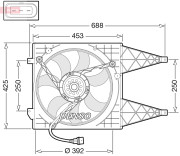 DER32016 Větrák, chlazení motoru DENSO
