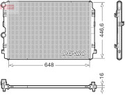 DRM02050 Chladič, chlazení motoru DENSO