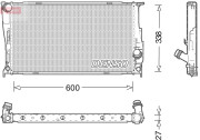 DRM05003 Chladič, chlazení motoru DENSO