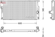 DRM05004 Chladič, chlazení motoru DENSO