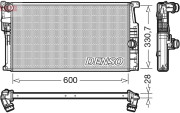 DRM05015 Chladič, chlazení motoru DENSO