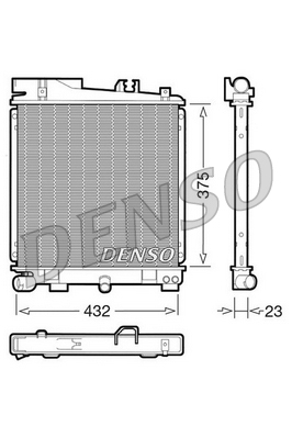 DRM05029 Chladič, chlazení motoru DENSO