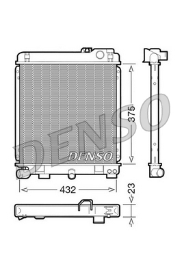DRM05030 Chladič, chlazení motoru DENSO