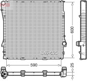 DRM05113 Chladič, chlazení motoru DENSO