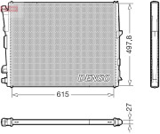 DRM05123 Chladič, chlazení motoru DENSO