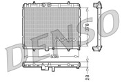 DRM07015 Chladič, chlazení motoru DENSO