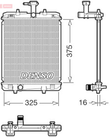 DRM07063 Chladič, chlazení motoru DENSO