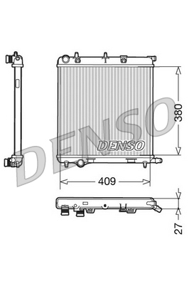 DRM21026 Chladič, chlazení motoru DENSO