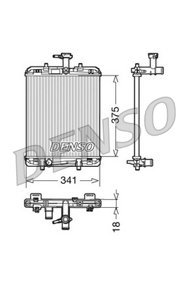 DRM21600 Chladič, chlazení motoru DENSO