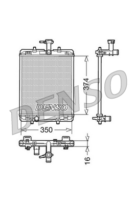 DRM21602 Chladič, chlazení motoru DENSO