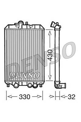 DRM22002 Chladič, chlazení motoru DENSO