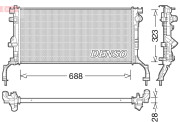 DRM23038 Chladič, chlazení motoru DENSO