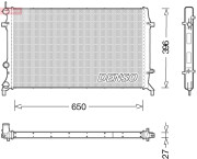 DRM32043 Chladič, chlazení motoru DENSO