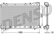 DRM36001 DENSO chladič motora DRM36001 DENSO