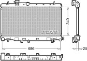 DRM36020 DENSO chladič motora DRM36020 DENSO