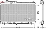 DRM36024 Chladič, chlazení motoru DENSO