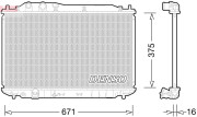 DRM40028 Chladič, chlazení motoru DENSO