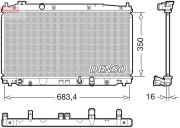 DRM40053 Chladič, chlazení motoru DENSO