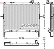 DRM43002 Chladič, chlazení motoru DENSO