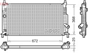 DRM44034 Chladič, chlazení motoru DENSO