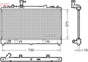 DRM44037 Chladič, chlazení motoru DENSO