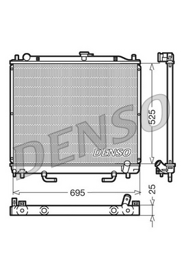 DRM45015 Chladič, chlazení motoru DENSO