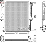 DRM45054 Chladič, chlazení motoru DENSO