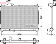 DRM45056 DENSO chladič motora DRM45056 DENSO