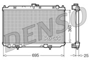 DRM46014 Chladič, chlazení motoru DENSO