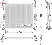 DRM46054 Chladič, chlazení motoru DENSO