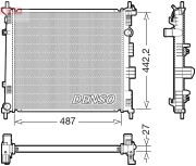 DRM46070 Chladič, chlazení motoru DENSO