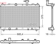 DRM47041 Chladič, chlazení motoru DENSO