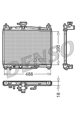 DRM50002 Chladič, chlazení motoru DENSO