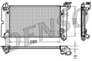 DRM50010 Chladič, chlazení motoru DENSO