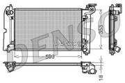 DRM50011 Chladič, chlazení motoru DENSO