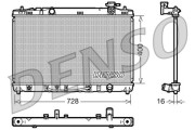 DRM50041 Chladič, chlazení motoru DENSO