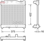 DRM50056 DENSO chladič motora DRM50056 DENSO