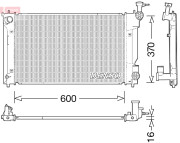 DRM50094 Chladič, chlazení motoru DENSO