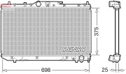 DRM50114 Chladič, chlazení motoru DENSO