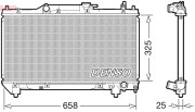 DRM50115 Chladič, chlazení motoru DENSO
