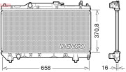 DRM50117 Chladič, chlazení motoru DENSO