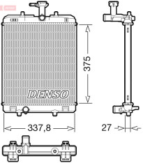 DRM50134 Chladič, chlazení motoru DENSO